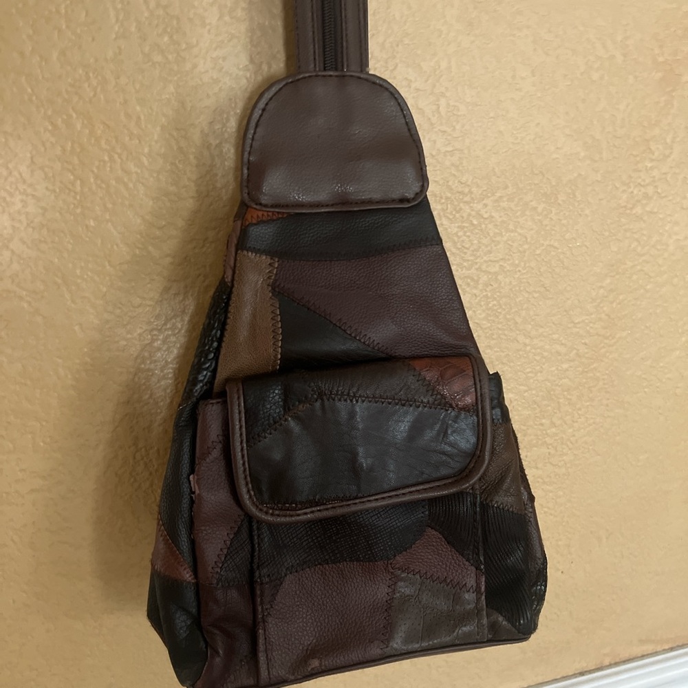 Vintage Genuine Leather Patchwork Bag